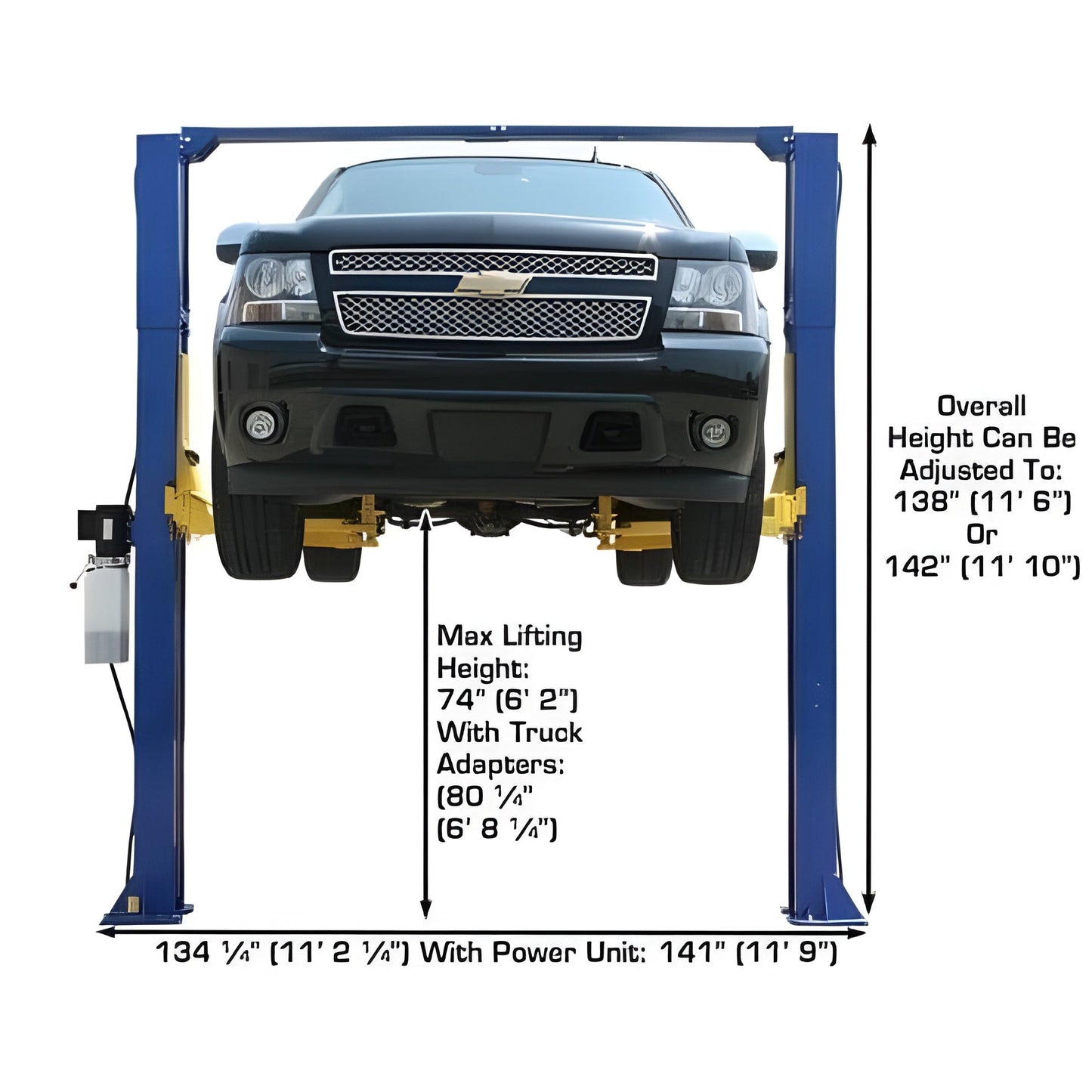 Atlas 9KOHX 9,000 lb Overhead 2-Post Lift - ATEXH-9KOHX-FPD