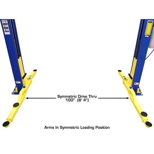 Atlas 9KOHX 9,000 lb Overhead 2-Post Lift w/ LMA Combo - ATEXH-9KOHX-COMBO-FPD