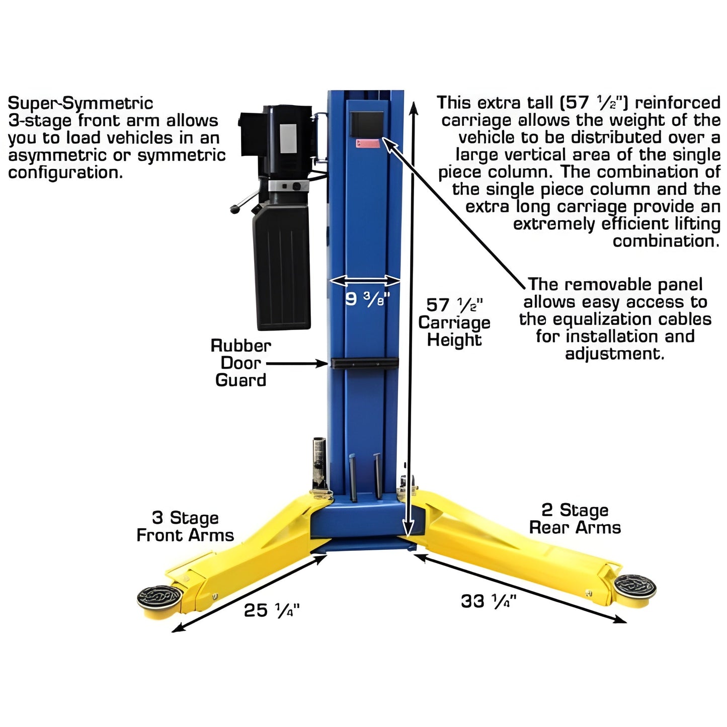 Atlas 9OHSC 2-Post Lift + Lawn Mower Adapter Combo - ATEATTD-9OHSC-COMBO-FPD