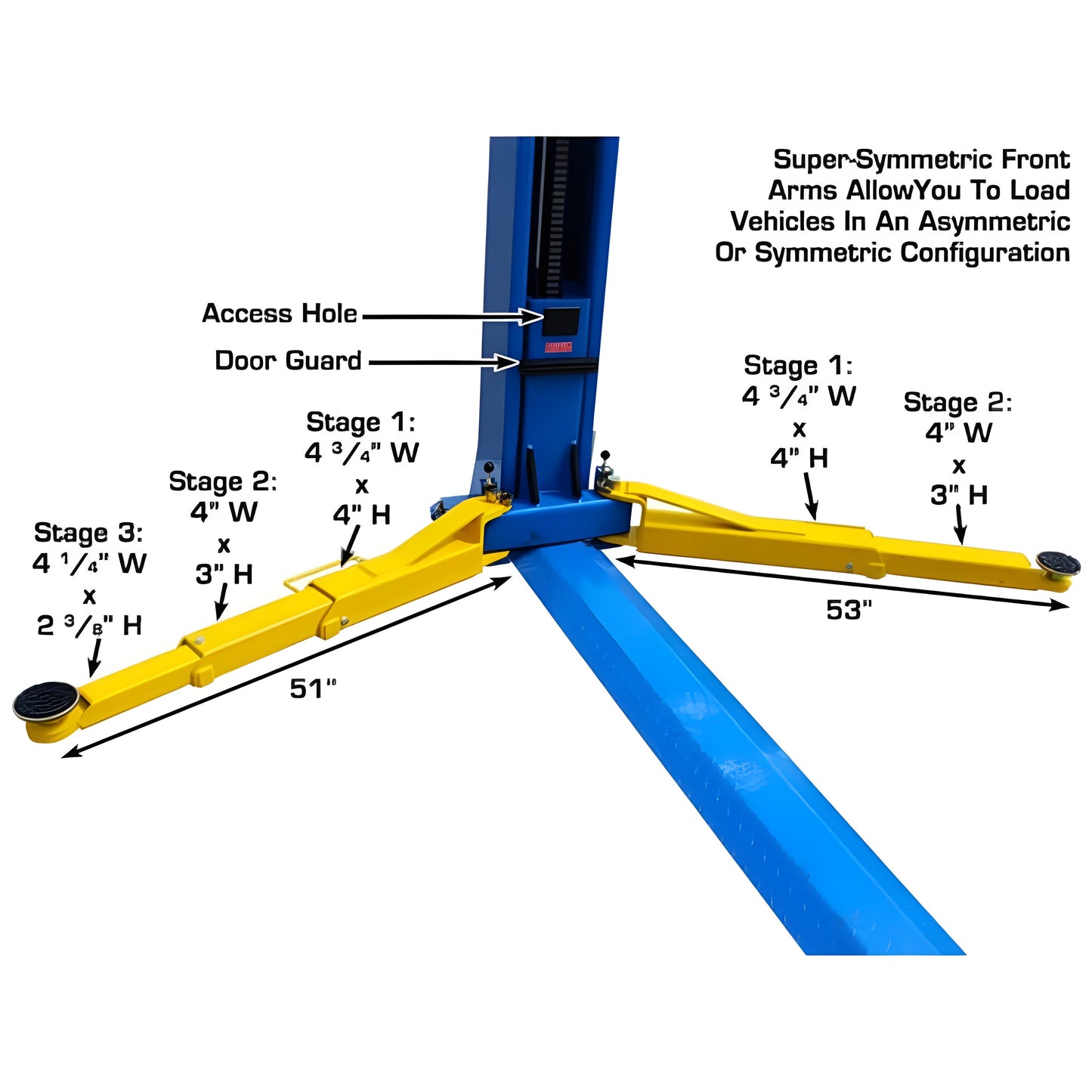 Atlas BP10000X 10,000 lb Baseplate 2 Post Lift - ATEATTD-BP10000X-FPD