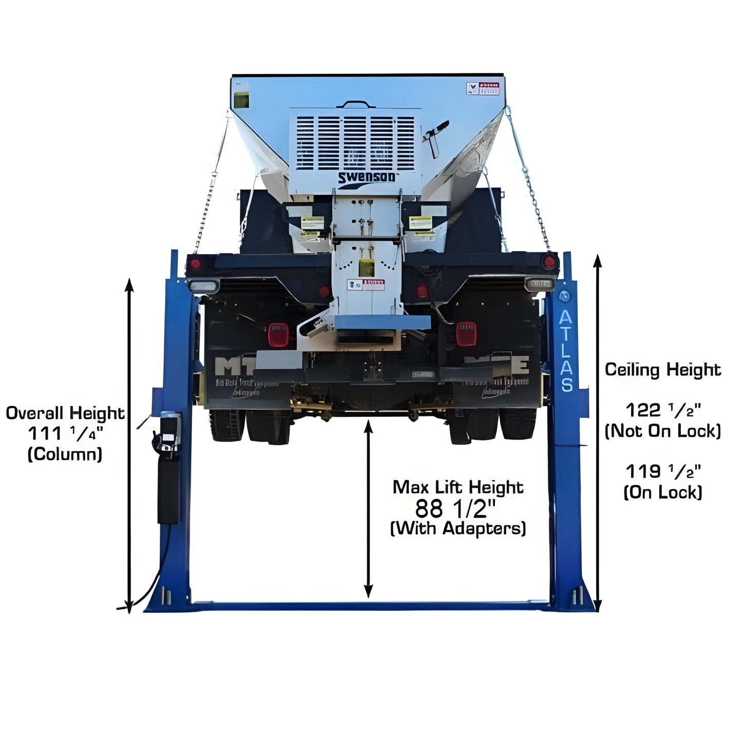 Atlas BP12000X 12,000 lb Baseplate 2 Post Lift - ATEATTD-BP12000X-FPD