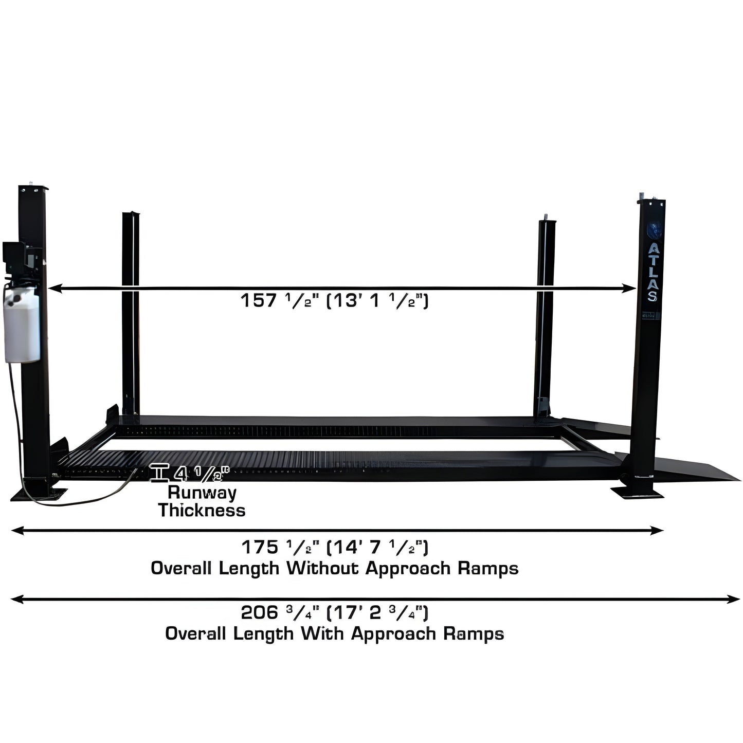 Atlas Garage PRO8000 8,000 lb 4-Post Lift - ATEXH-PRO8000-FPD