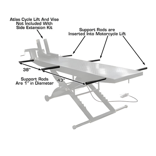 Atlas Cyclelift XLT Side Extension Kit - ATEHT-CYCLFTEXT-FPD