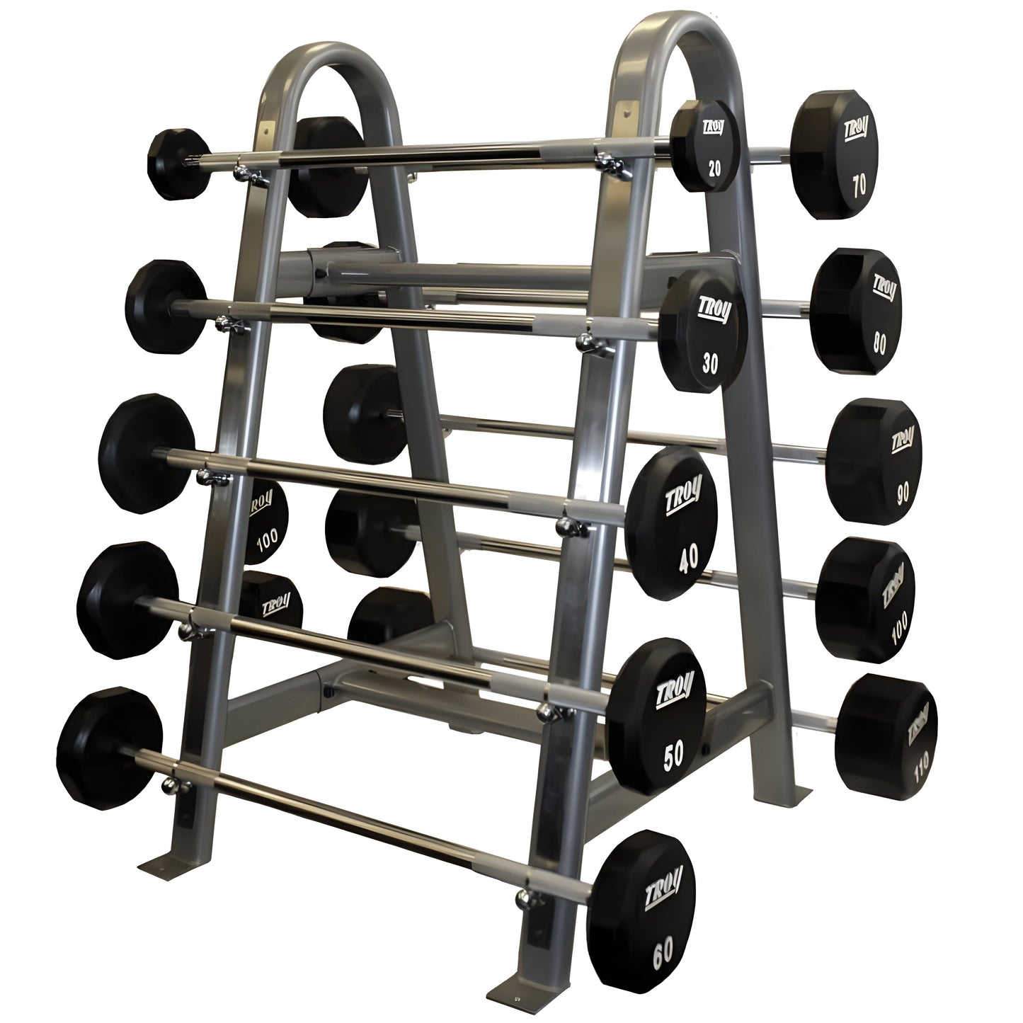Troy BB-10 Double Sided Horizontal Fixed Barbell Rack - BB-10-MBLK