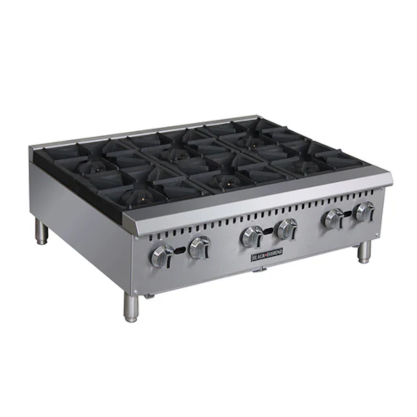 Adcraft BDCTH-36 Black Diamond 6 Burner Heavy Duty Gas Hotplate 36"W - BDCTH-36
