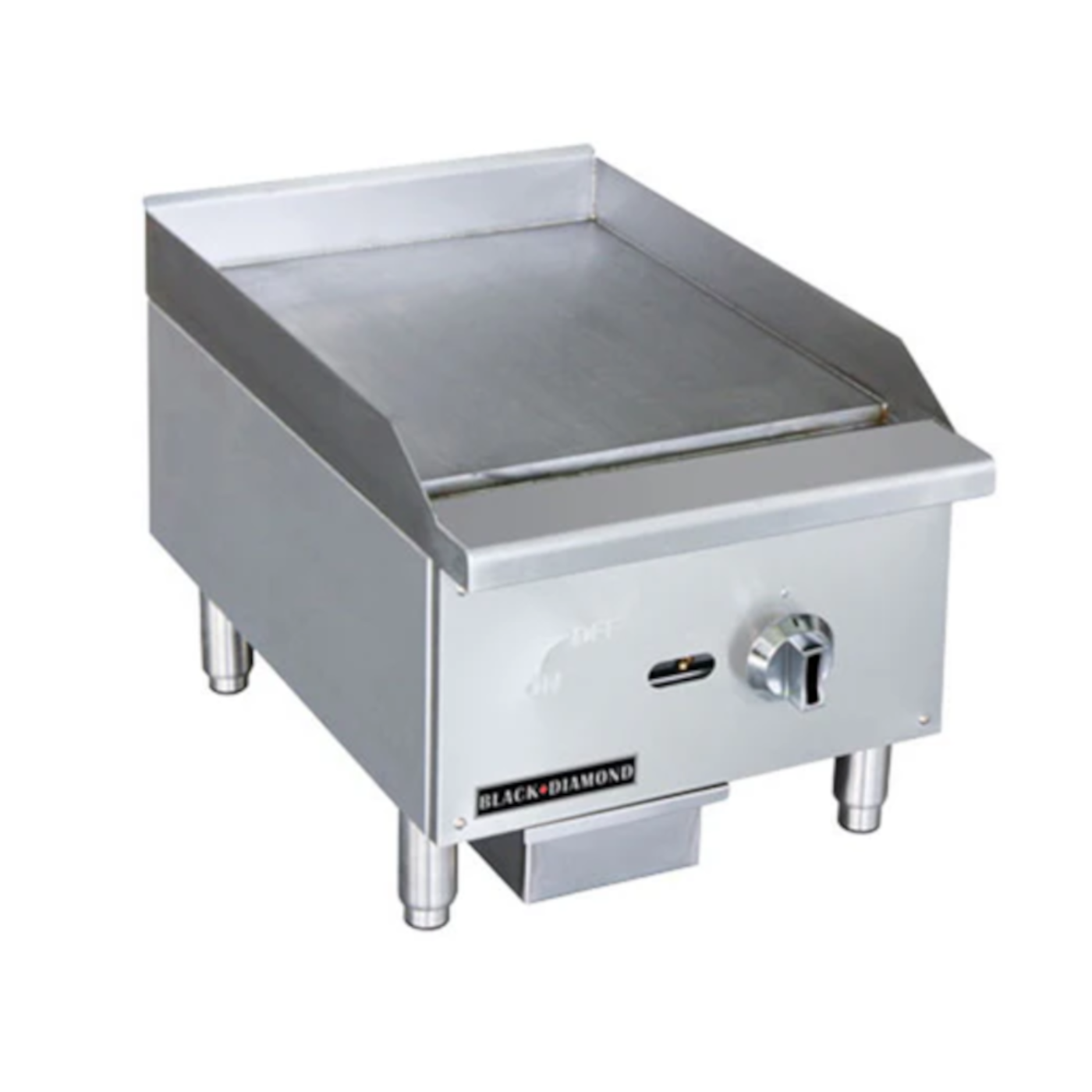 Adcraft BDECTG-16/NG Black Diamond Standard Series Gas Griddle 16"W - BDECTG-16/NG