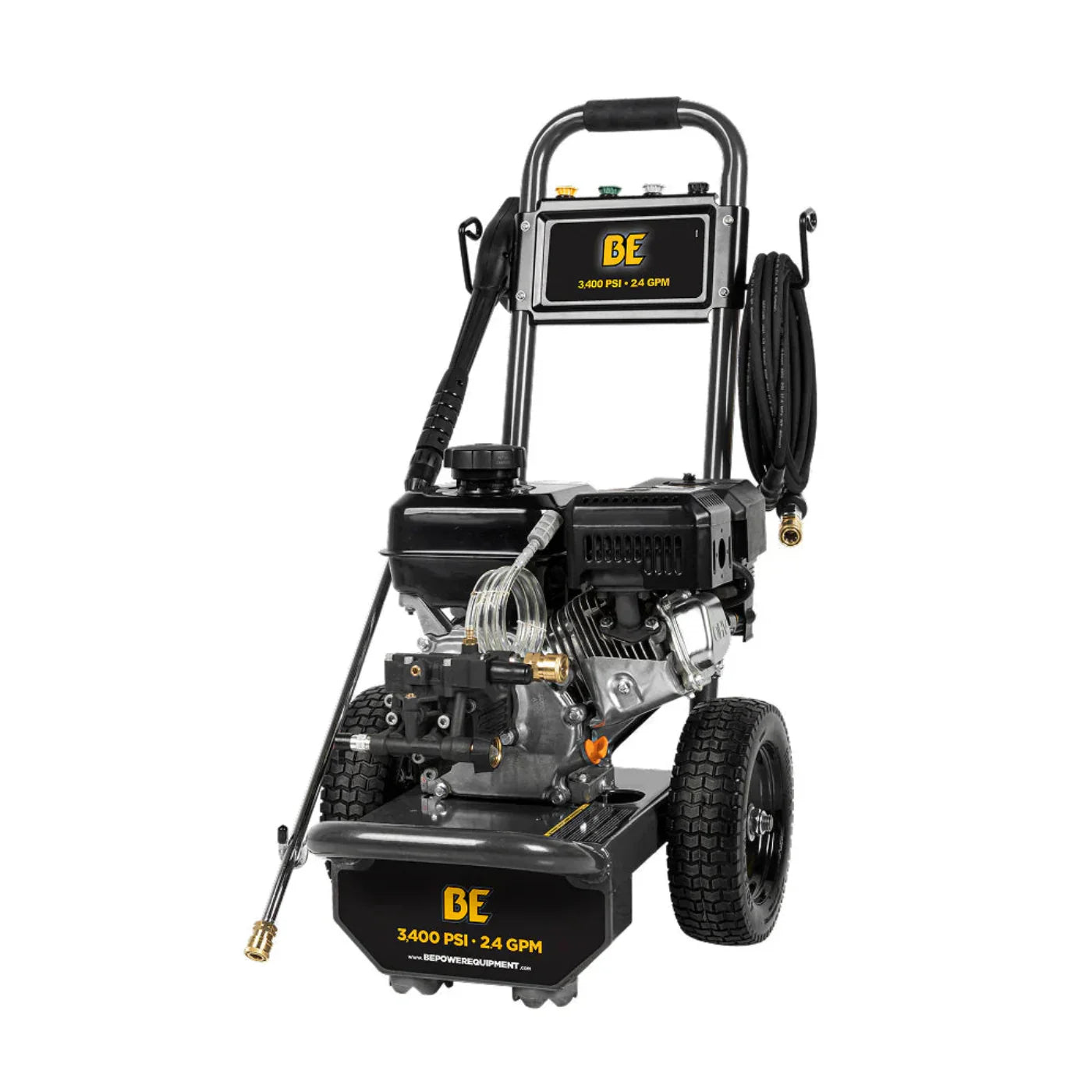 BE Power Equipment 3,400 PSI 2.5 GPM Cold Water Gas Pressure Washer - B3475PX