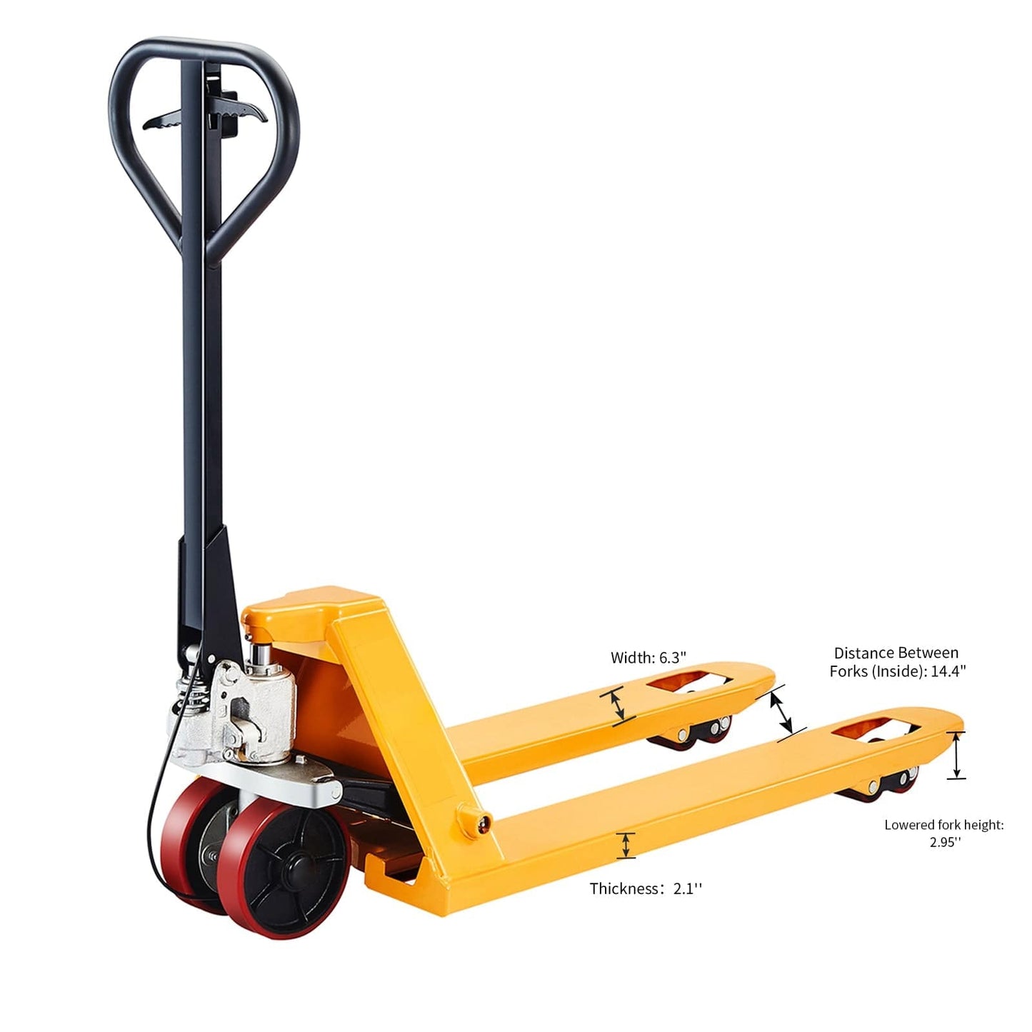 Apollolift Pallet Jack Brake System - 5500lbs. 48"Lx27"W Fork -  A-1011 - Backyard Provider