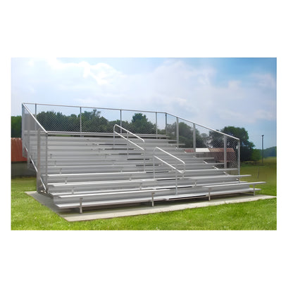 Bleachers 4 or 5 Rows Aluminum Bleachers with Safety Vertical Picket Railing - NB0415V
