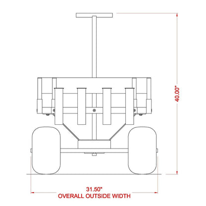 Alumacart Electric Big Kahuna BKEW Rust Resistant Extra Large Beach and Fishing Wagon with Rod Holders New