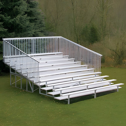Bleacher 10 Row Enclosed Aluminum Bleacher With Guard Rail - BLCH-10GR