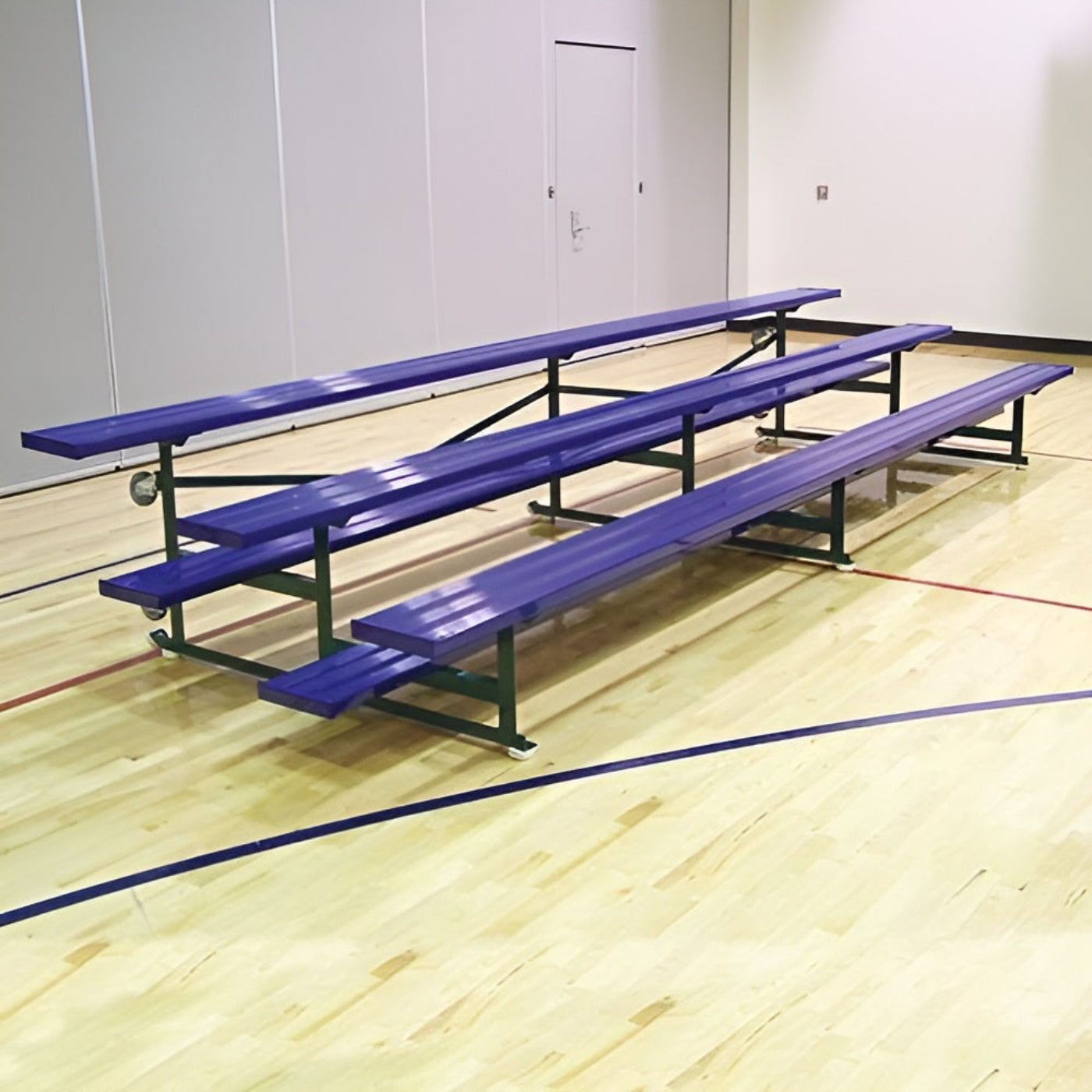 Bleacher - 7-1/2 ft. (3 Row - Single Foot Plank) - Tip & Roll