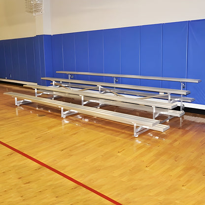 Bleacher 4 Row Portable 7½' Tip &amp; Roll Preferred Aluminum Bleacher - BLDP-475TRG