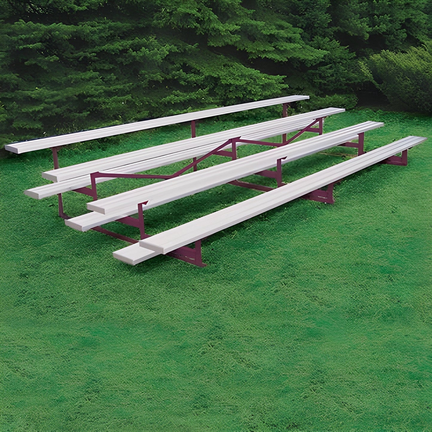Bleacher 4 Row 15' Outdoor Standard Aluminum Bleachers- BLCH-4