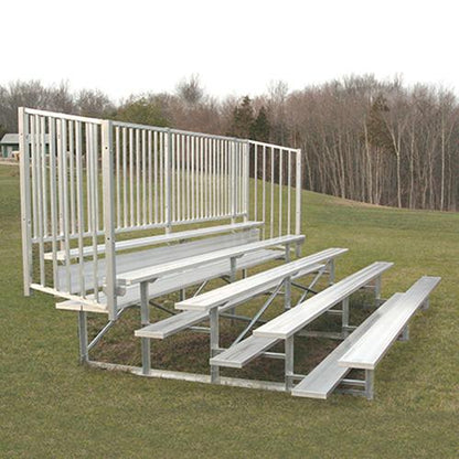 Bleacher 5 Row 15' - 27' Enclosed Bleacher w/ Guard Rail - BLCH-5GR