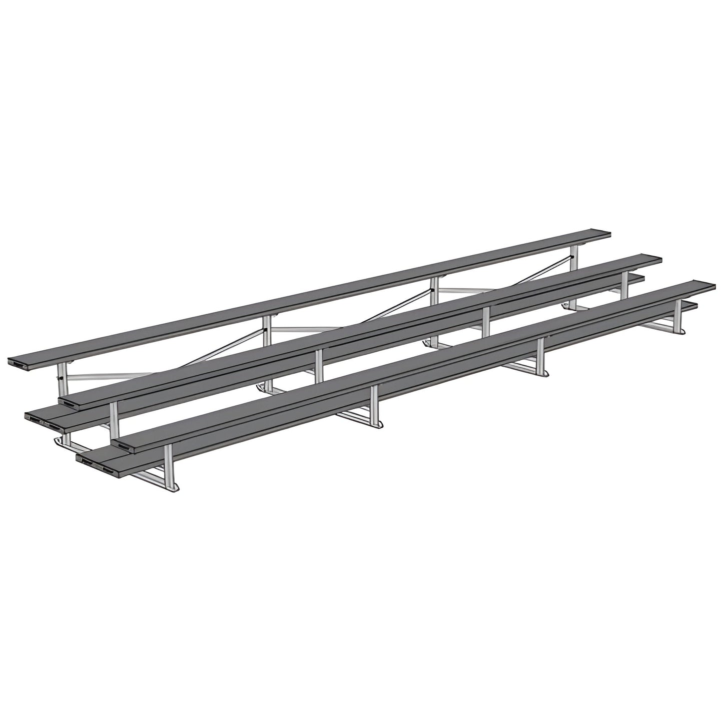 Bleacher 3 Row 21' All Aluminum Preferred Bleacher - BLDP-321AL