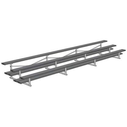 Bleacher 3 Row 21' All Aluminum Preferred Bleacher - BLDP-321AL