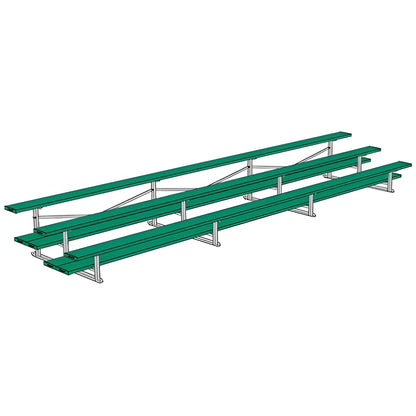 Bleacher 3 Row 21' All Aluminum Preferred Bleacher - BLDP-321AL