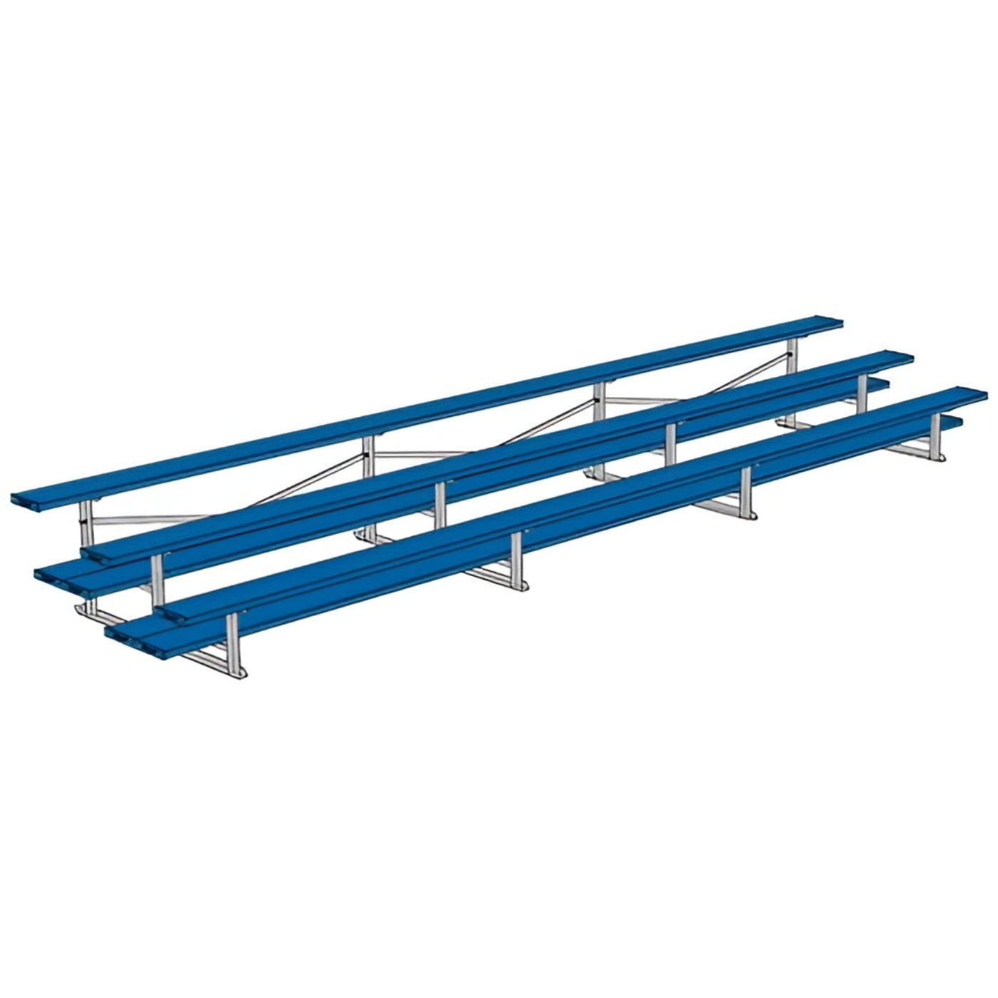 Bleacher 3 Row 21' All Aluminum Preferred Bleacher - BLDP-321AL