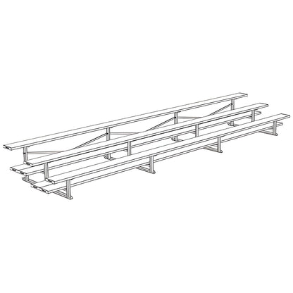 Bleacher 3 Row 21' All Aluminum Preferred Bleacher - BLDP-321AL