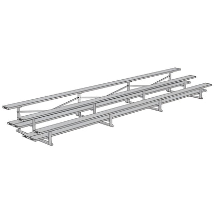 Bleacher 3 Row 21' All Aluminum Preferred Bleacher - BLDP-321AL