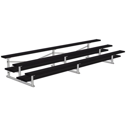 Bleacher 3 Row 15' All Aluminum Preferred Bleacher - BLDP-3AL