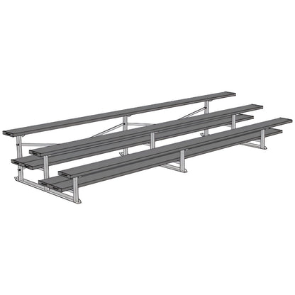 Bleacher 3 Row 15' All Aluminum Preferred Bleacher - BLDP-3AL