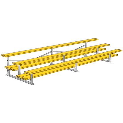 Bleacher 3 Row 15' All Aluminum Preferred Bleacher - BLDP-3AL