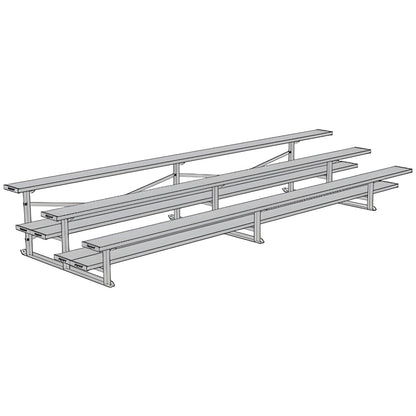 Bleacher 3 Row 15' All Aluminum Preferred Bleacher - BLDP-3AL