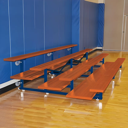 Bleacher 4 Row 27" Tip & Roll Portable Aluminum Bleacher -  BL4A27
