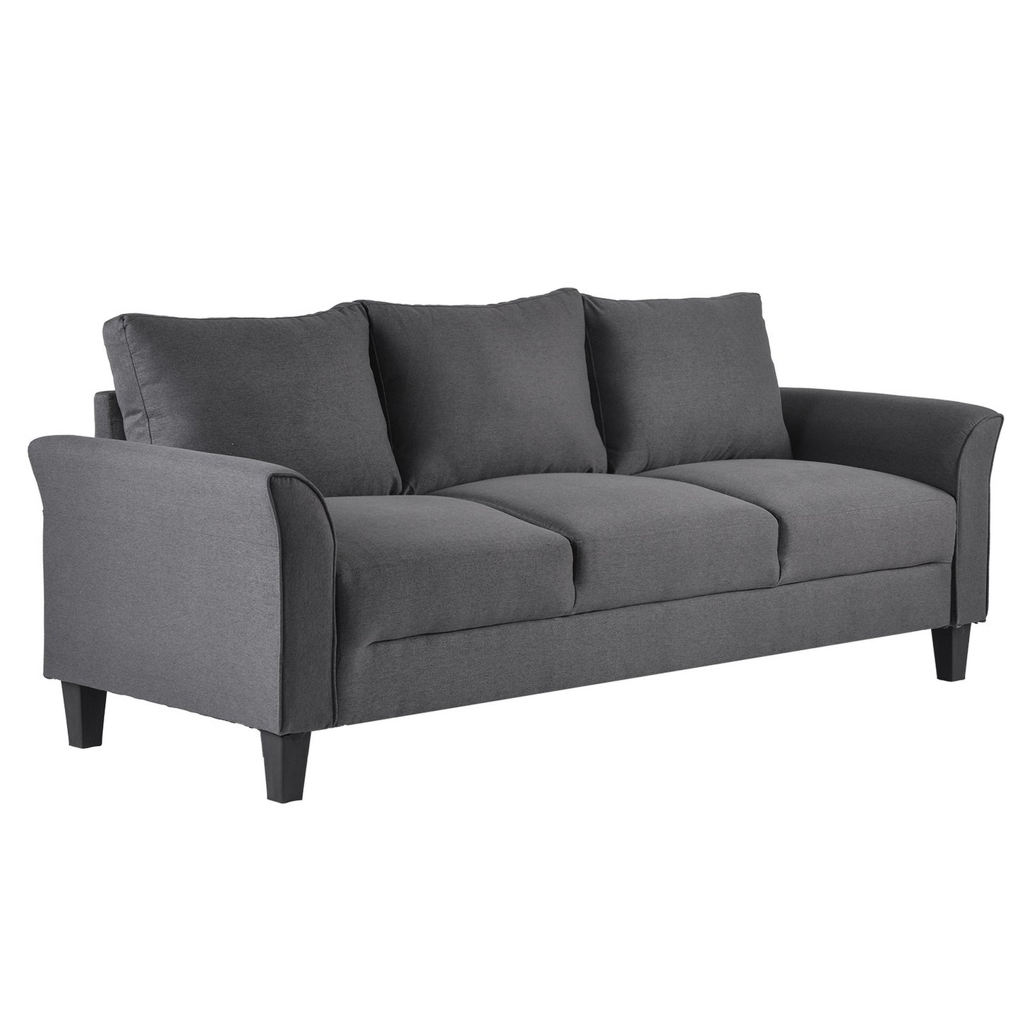 Modway Furniture 3 Piece Set Modern Sofa Conversation Set with Loveseat and Armchair, Gray - BM285795-BENZARA