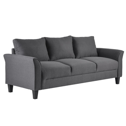 Modway Furniture 3 Piece Set Modern Sofa Conversation Set with Loveseat and Armchair, Gray - BM285795-BENZARA