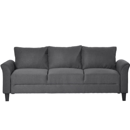 Modway Furniture 3 Piece Set Modern Sofa Conversation Set with Loveseat and Armchair, Gray - BM285795-BENZARA