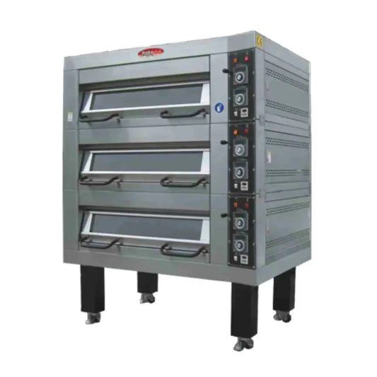 BakeMax 55" Triple Deck Electric Oven, Accommodates (6) 18" X 26" Pans, 220/60/1 - BMDDD03