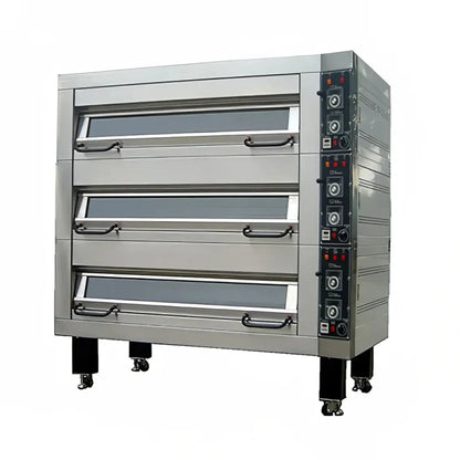 BakeMax &nbsp;92" Triple Deck Electric Oven, Accommodates (12) 18" X 26" Pans, 220/60/3 - BMFD003