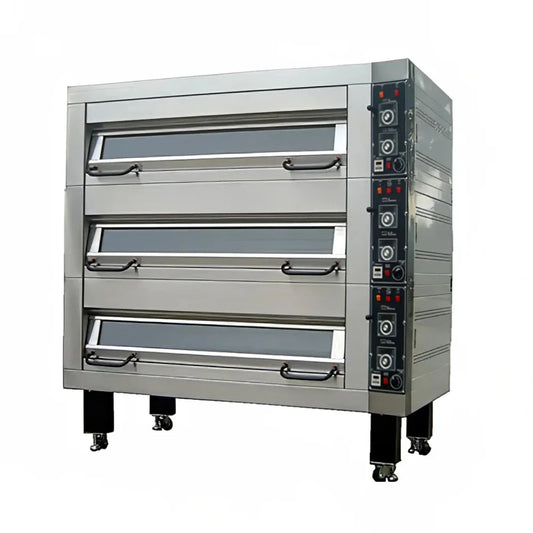 BakeMax 92" Four Deck Electric Oven, Accommodates (16) 18" X 26" Pans, 220/60/3 - BMFD004