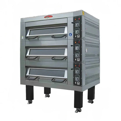 BakeMax75" Triple Deck Electric Oven, Accommodates (9) 18" X 26" Pans, 220/60/3 - BMTD003