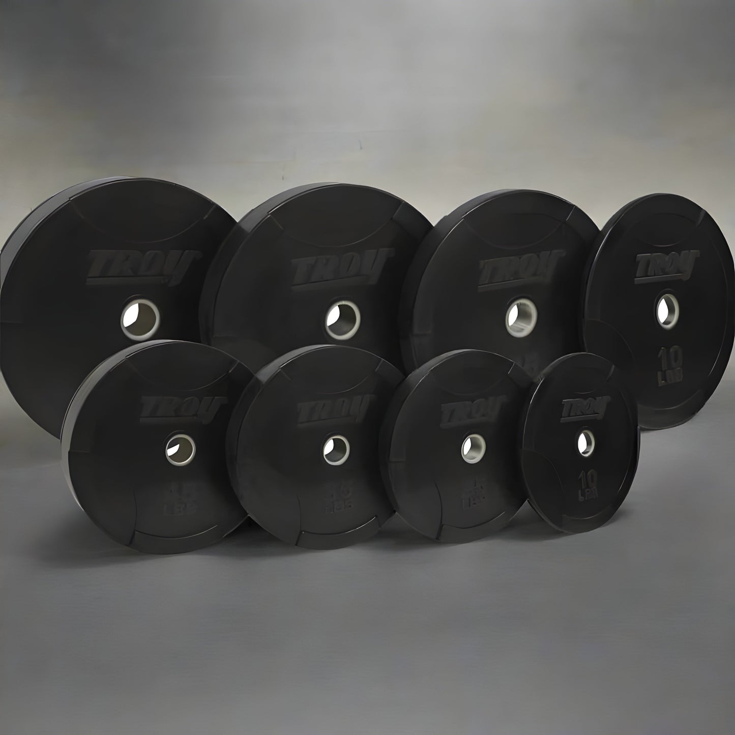 TROY BO-SBP Black Solid Bumper Plate w Steel Insert - BO-230SBP_Set