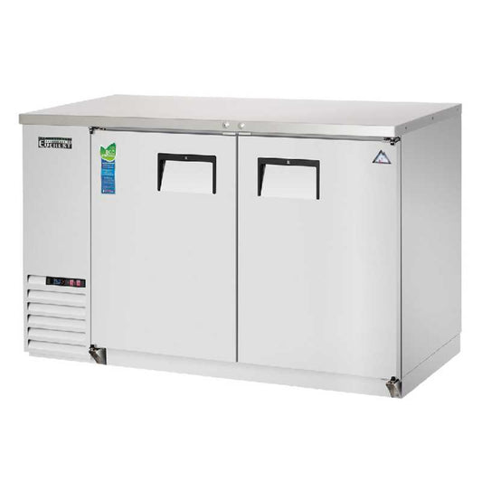 Everest Commercial 57" Back Bar Refrigerator Cooler Two Section 20 cu. ft. - EBB59-SS