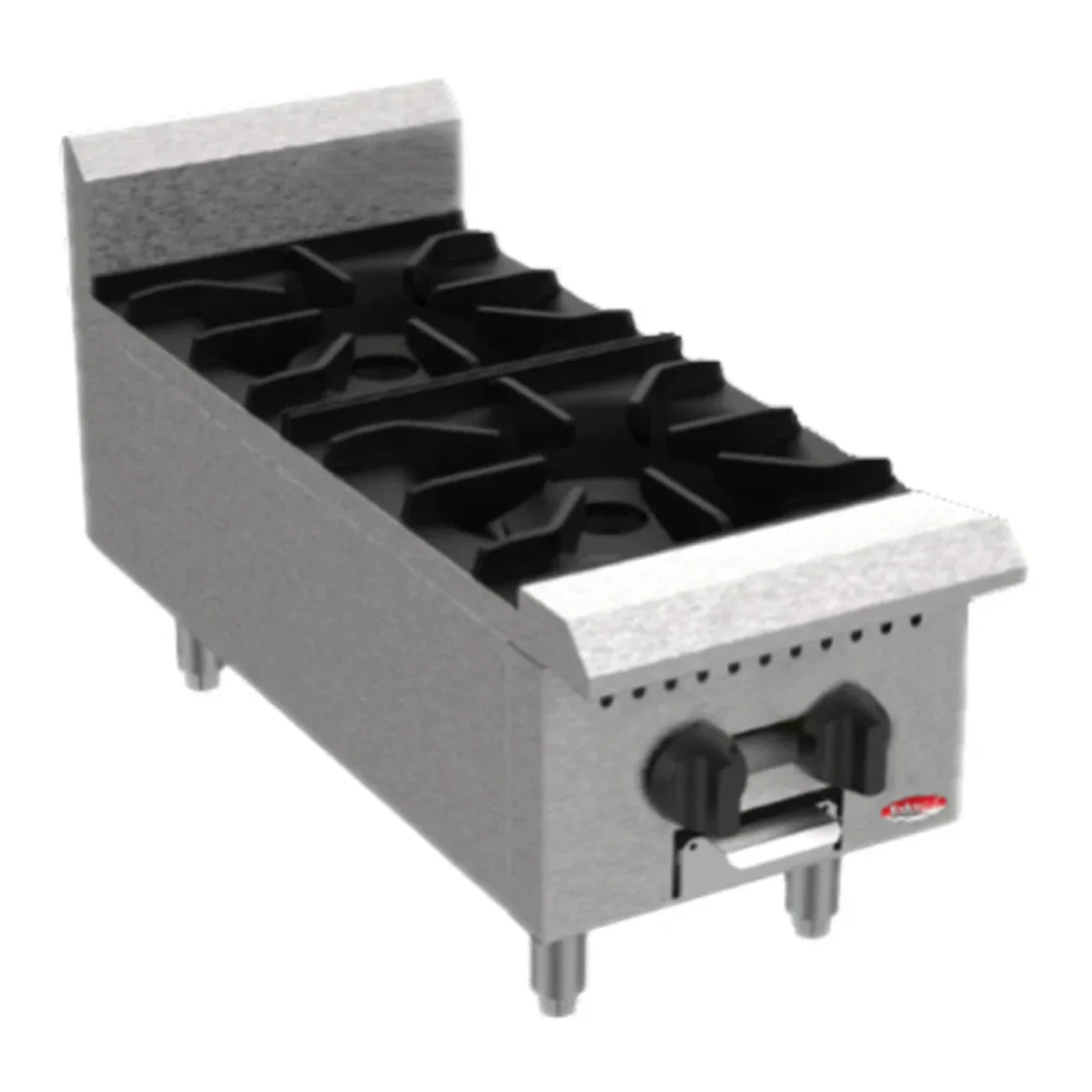 BakeMax  12" Natural Gas Countertop Hotplate w/ Manual Controls, 60,000 BTU - BAFA2M-12