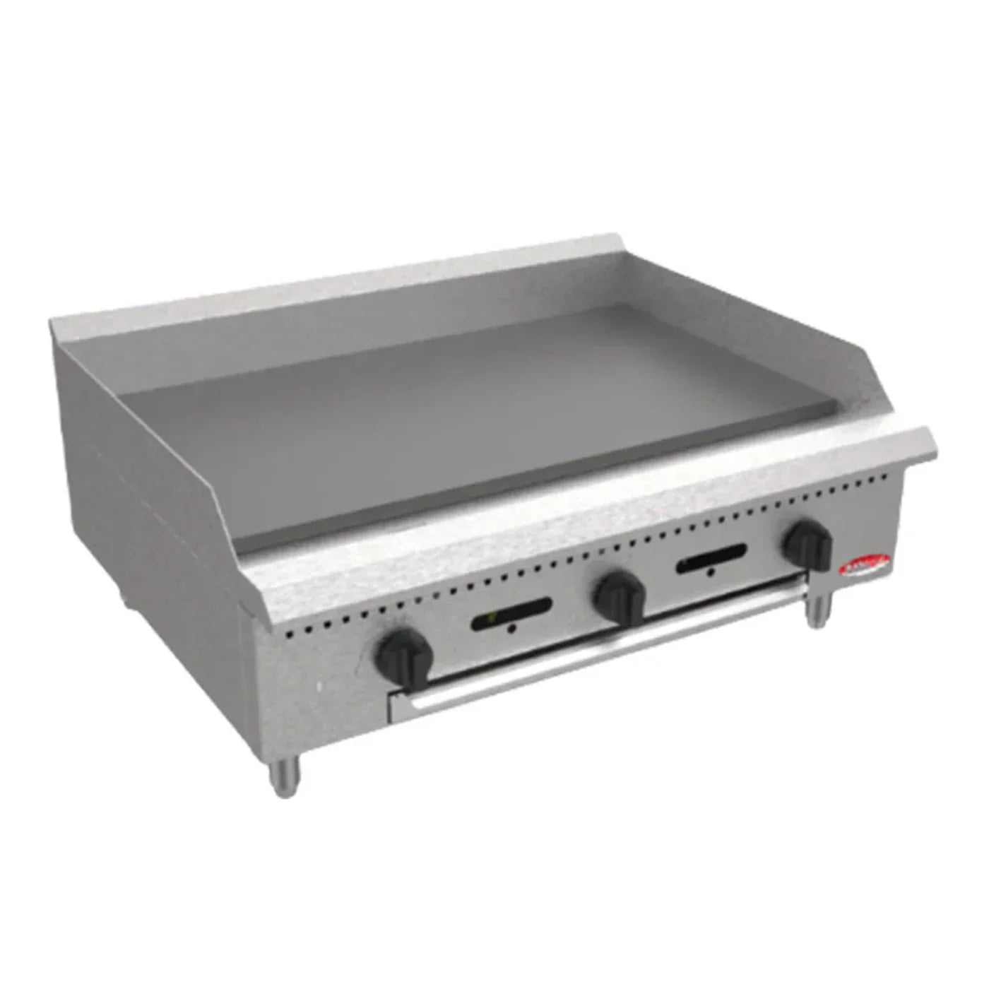 BakeMax  36" Countertop Heavy Duty Natural Gas Griddle w/ Manual Controls, 90,000 BTU - BACG36-3