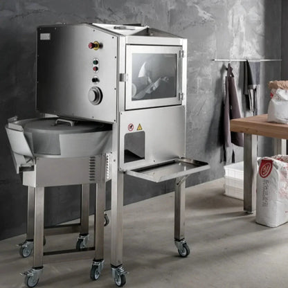 BakeMax BMDD005 28.5" Automatic Dough Divider/Rounder, 44 Liter Dough Hopper, 115/60/1 -  BMDD005