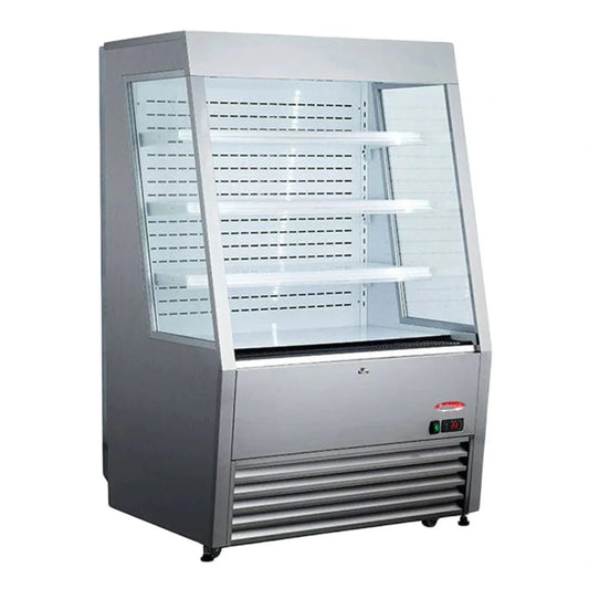BakeMax  36" Grab & Go Refrigerated Floor Display Case, Stainless Steel - BMGGS36