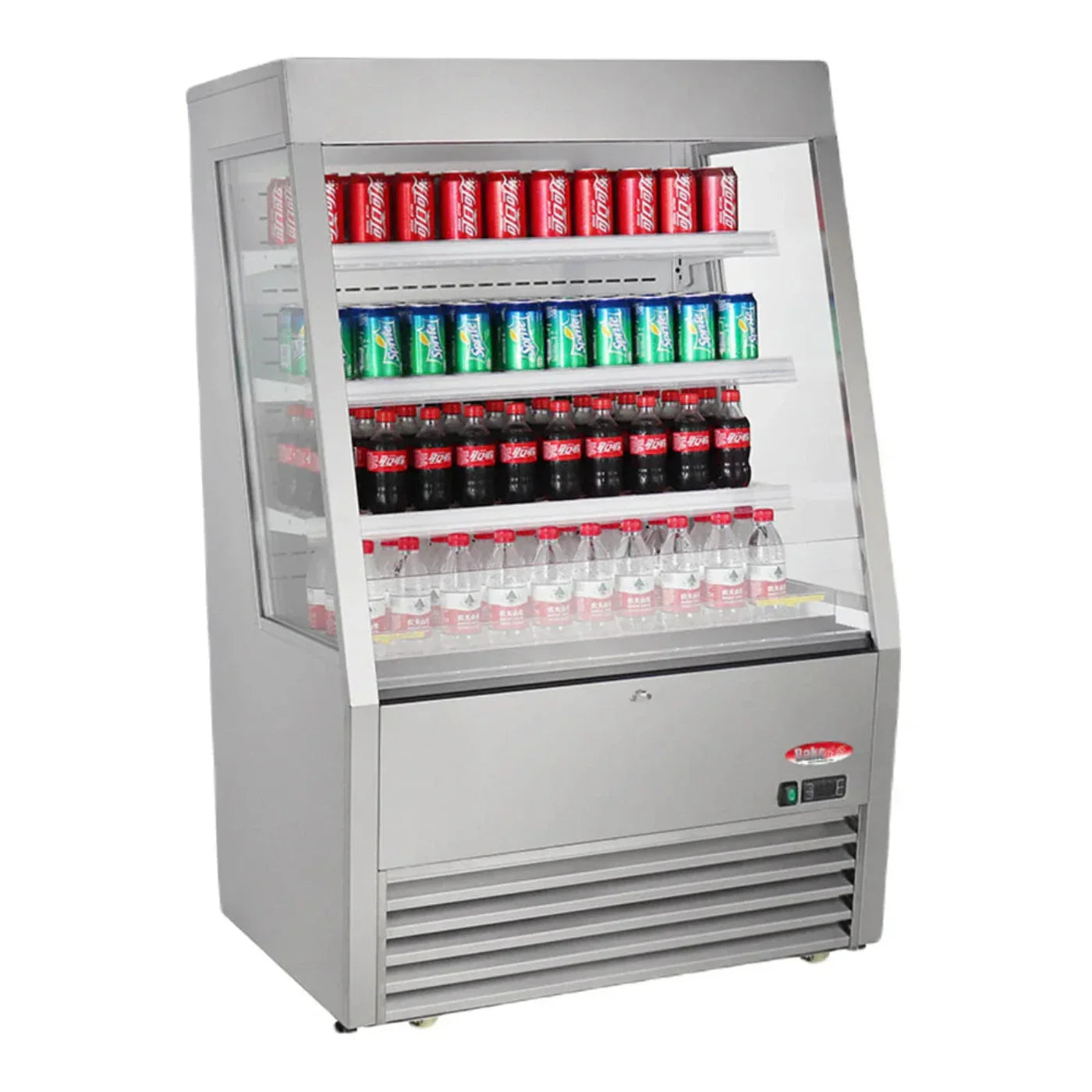 BakeMax  36" Grab & Go Refrigerated Floor Display Case, Stainless Steel - BMGGS36