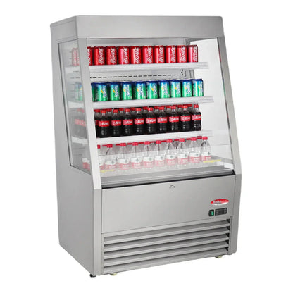 BakeMax  36" Grab & Go Refrigerated Floor Display Case, Stainless Steel - BMGGS36