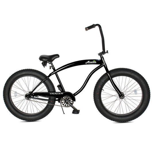 Tracer 26" Avalon GT Fat Tire Stretch Beach Cruiser Bike - MB-AVALON GT-BK/BK
