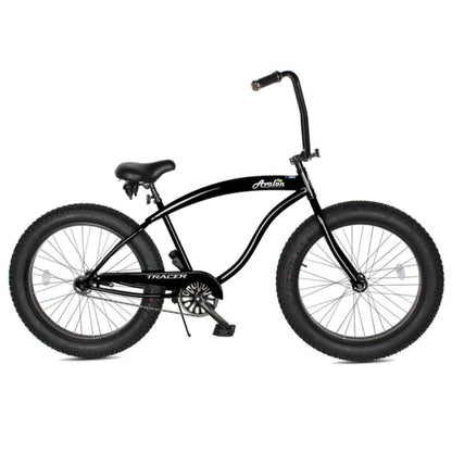 Tracer 26" Avalon GT Fat Tire Stretch Beach Cruiser Bike - MB-AVALON GT-BK/BK