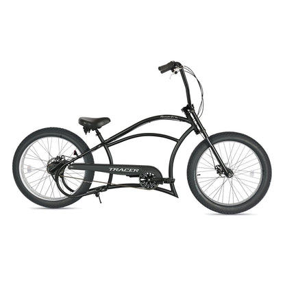 Tracer 26" Harman 3-Speed Vintage Chopper Stretch Fat Tire Bike - MB-HARMAN-3I-GT-BK/PLS