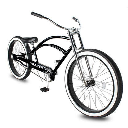 Tracer 29" Master 1-Speed Chopper Stretch Beach Cruiser Fat Tire Bike - MB-MASTER-BK
