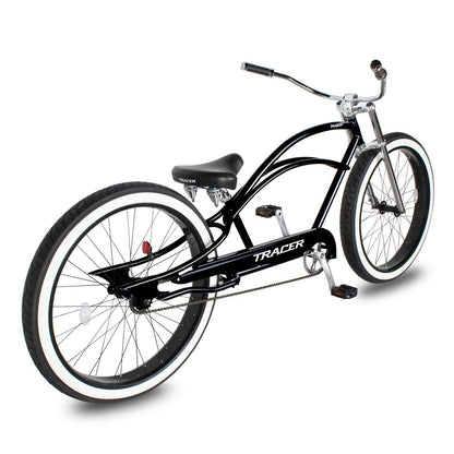 Tracer 29" Master 1-Speed Chopper Stretch Beach Cruiser Fat Tire Bike - MB-MASTER-BK